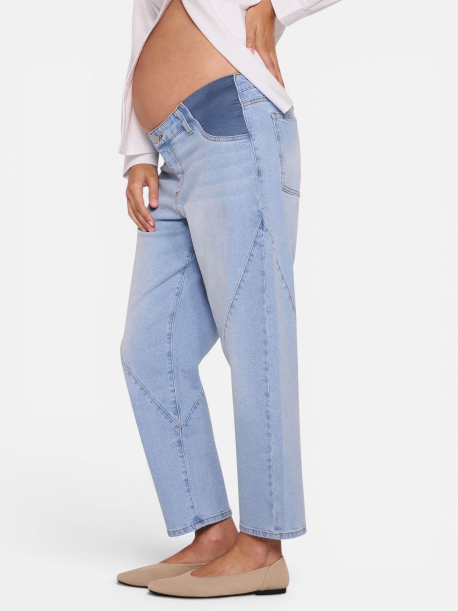 Women's Under the Belly Barrel Leg Jeans - Motherhood