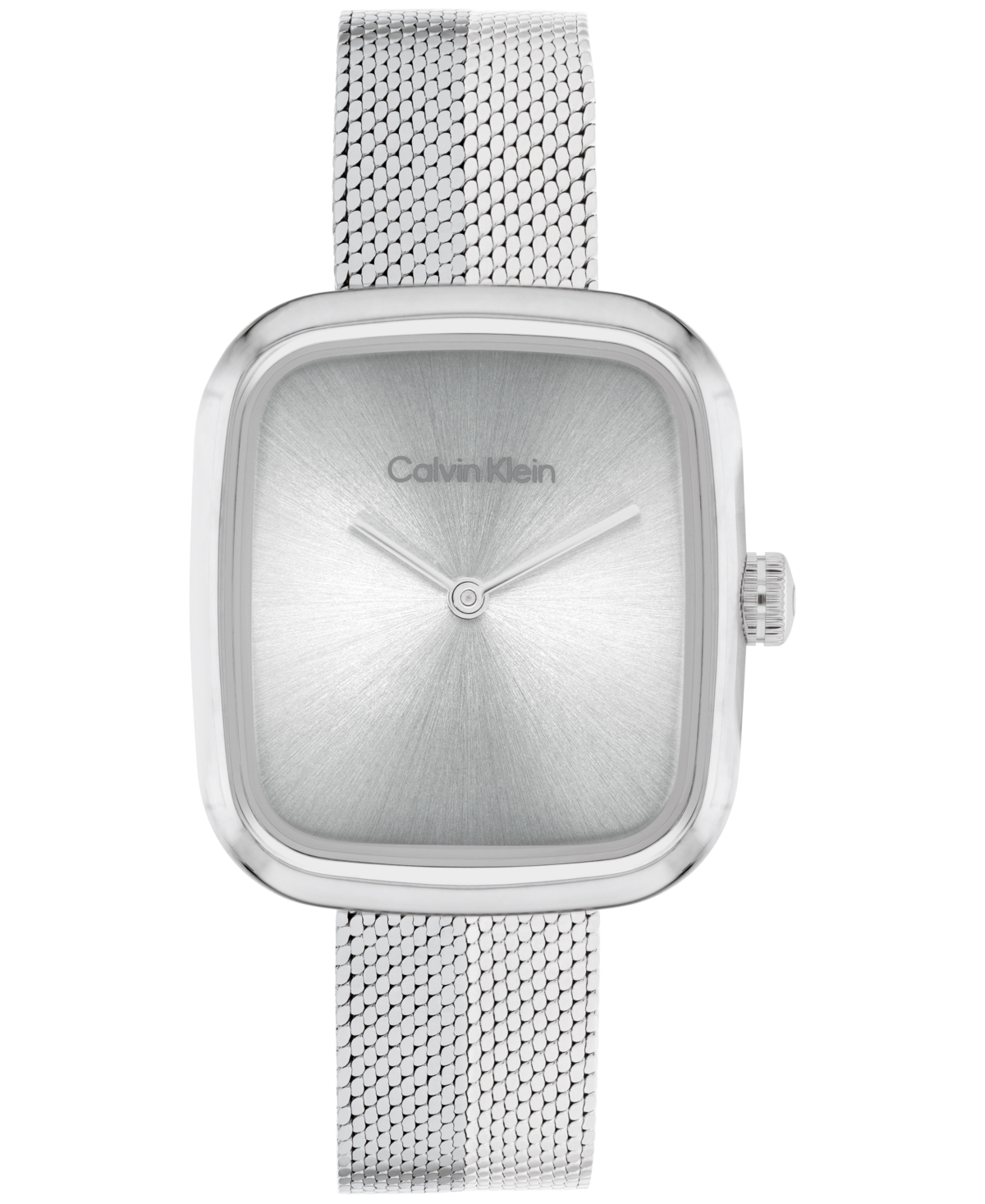 Calvin Klein Women's Adore Silver Tone Stainless Steel Mesh Bracelet Watch, 30mm