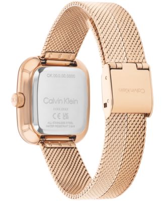 Women's Adore Rose Gold Tone Stainless Steel Mesh Bracelet Watch, 30mm