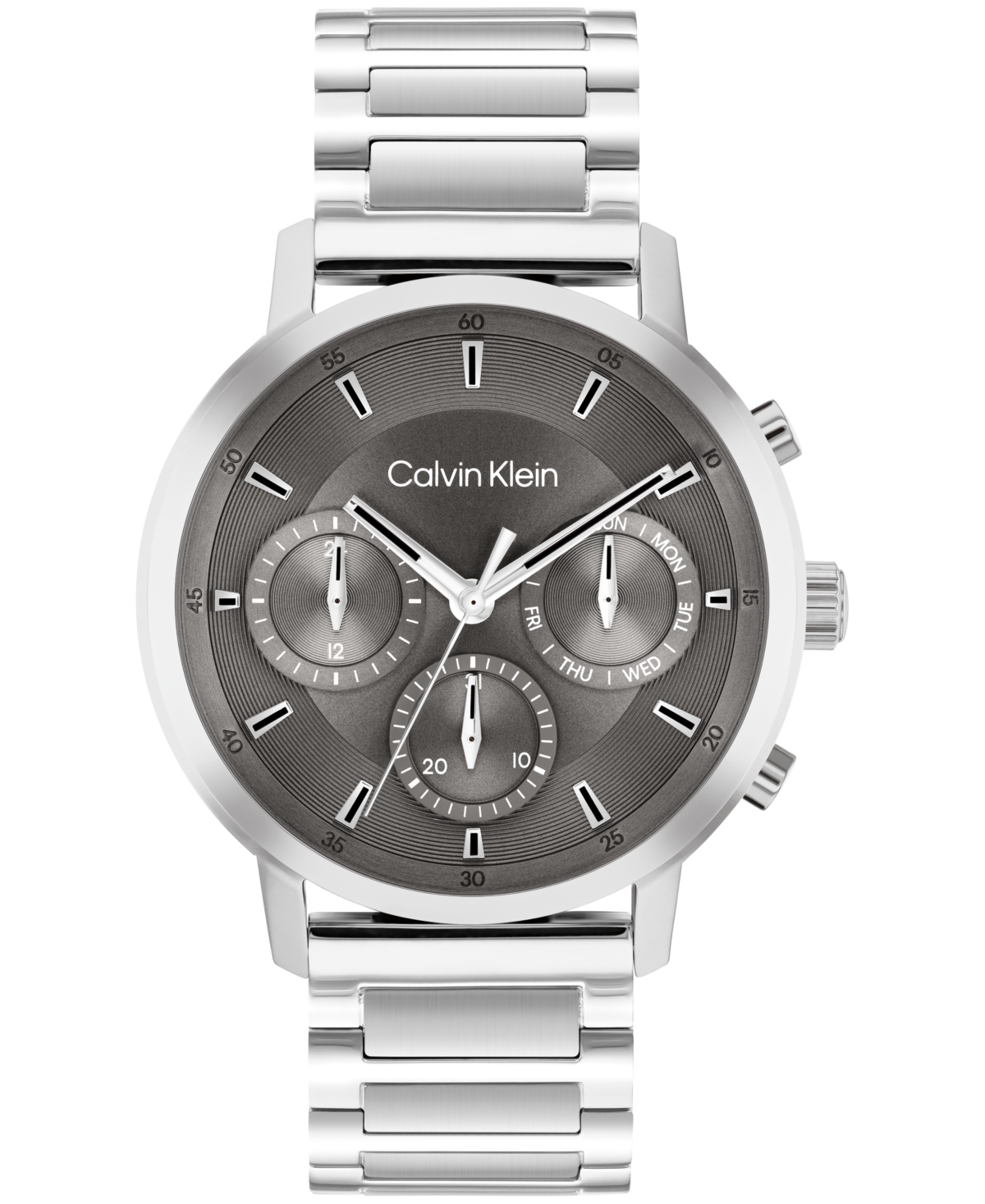 Men's Gauge Silver Tone Stainless Steel Bracelet Watch, 41mm - Silver