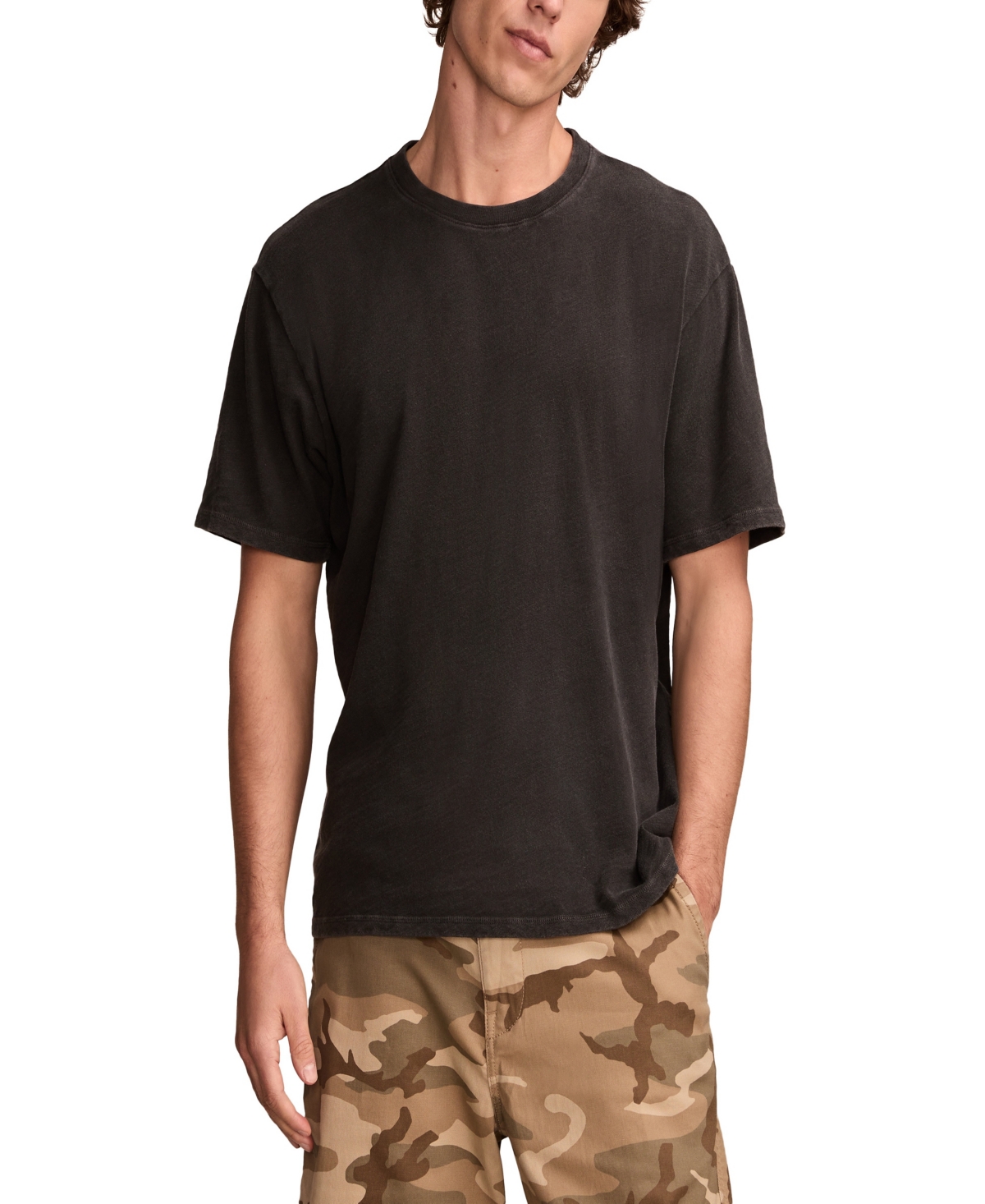 Men's Weekend Jersey Relaxed Crew T-Shirt - Jet black