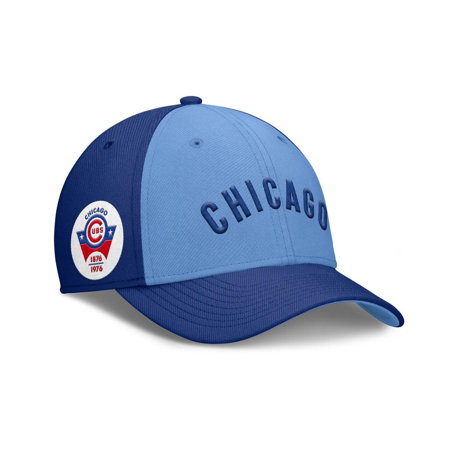 Men's Royal/Light Blue Chicago Cubs Rise Swoosh Performance Flex Hat