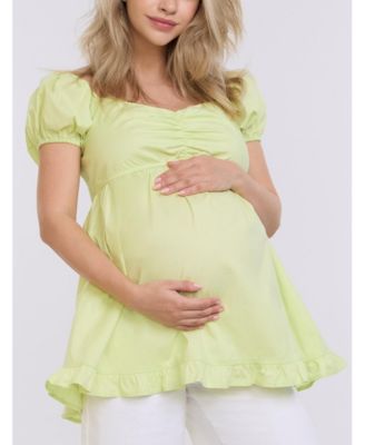 Maternity Off the Shoulder Short Sleeve Babydoll Top - Motherhood