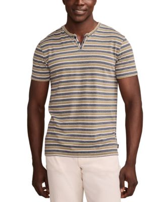 Lucky Brand Men's Venice Burnout Stripe Notch Neck T-Shirt - Macy's