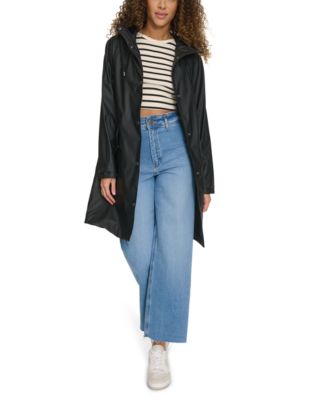 Women's Raglan Sleeve Rain Collar Jacket