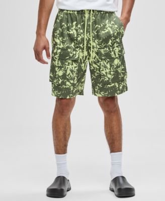 Men's Abstracted Floral Regular-Fit Printed 9" Cargo Shorts, Macy's Exclusive