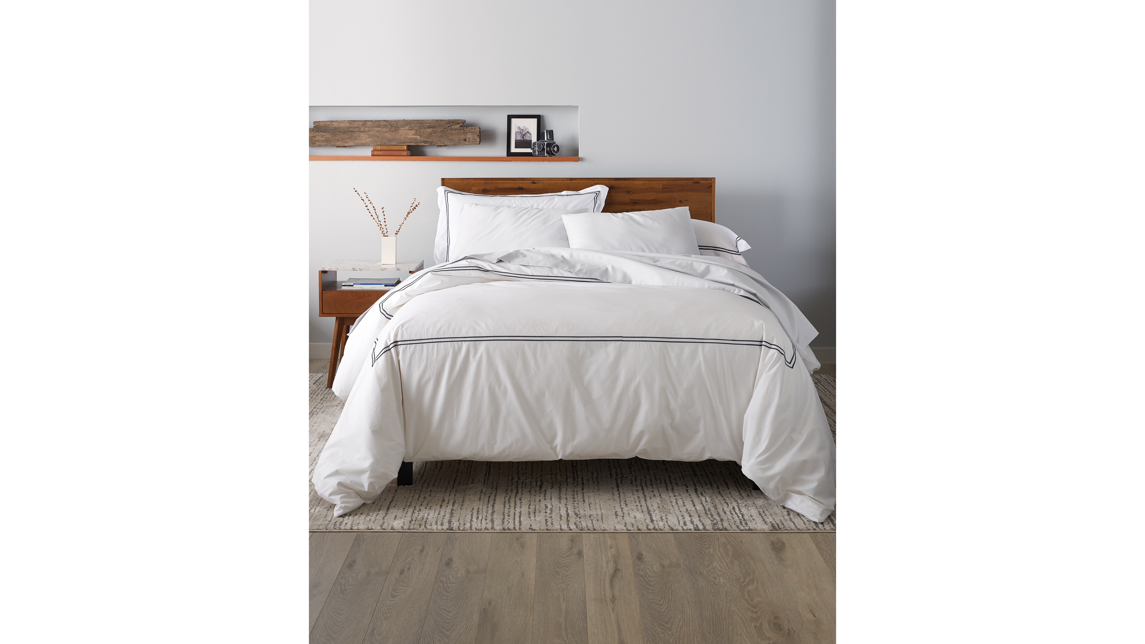 Ella Jayne 100% Cotton Percale Satin Stitched 3-Pc. Duvet Cover Set, King/California King