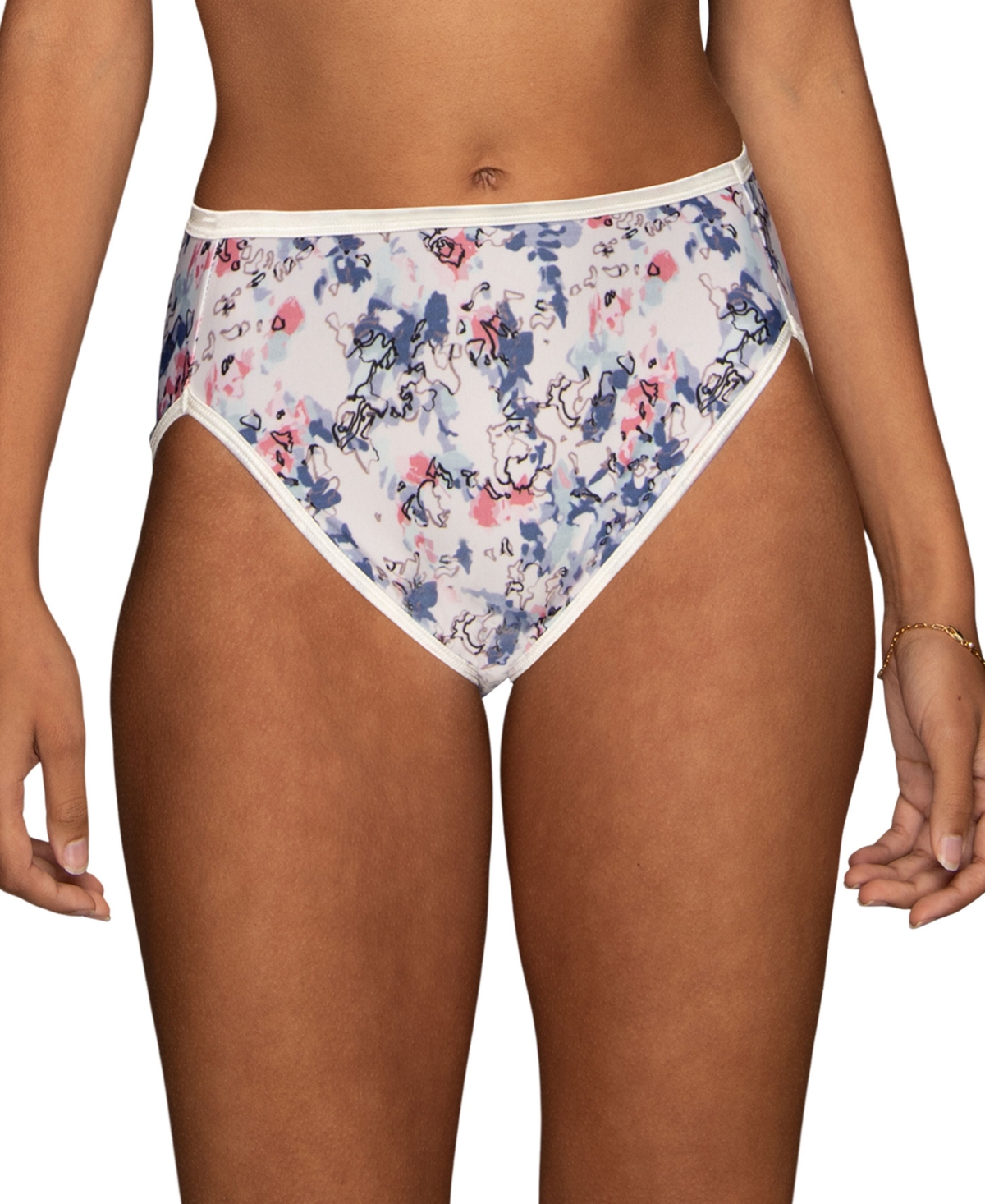 Shop Vanity Fair Illumination Hi-cut Brief Underwear 13108, Also Available In Extended Sizes In City Gardens Print