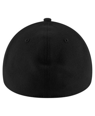 Men's Black Detroit Lions Replica 39THIRTY Flex Hat