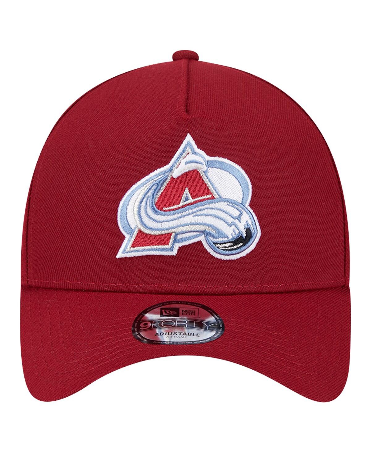 New Era Men's Burgundy Colorado Avalanche Core A-Frame 9FORTY Adjustable Hat