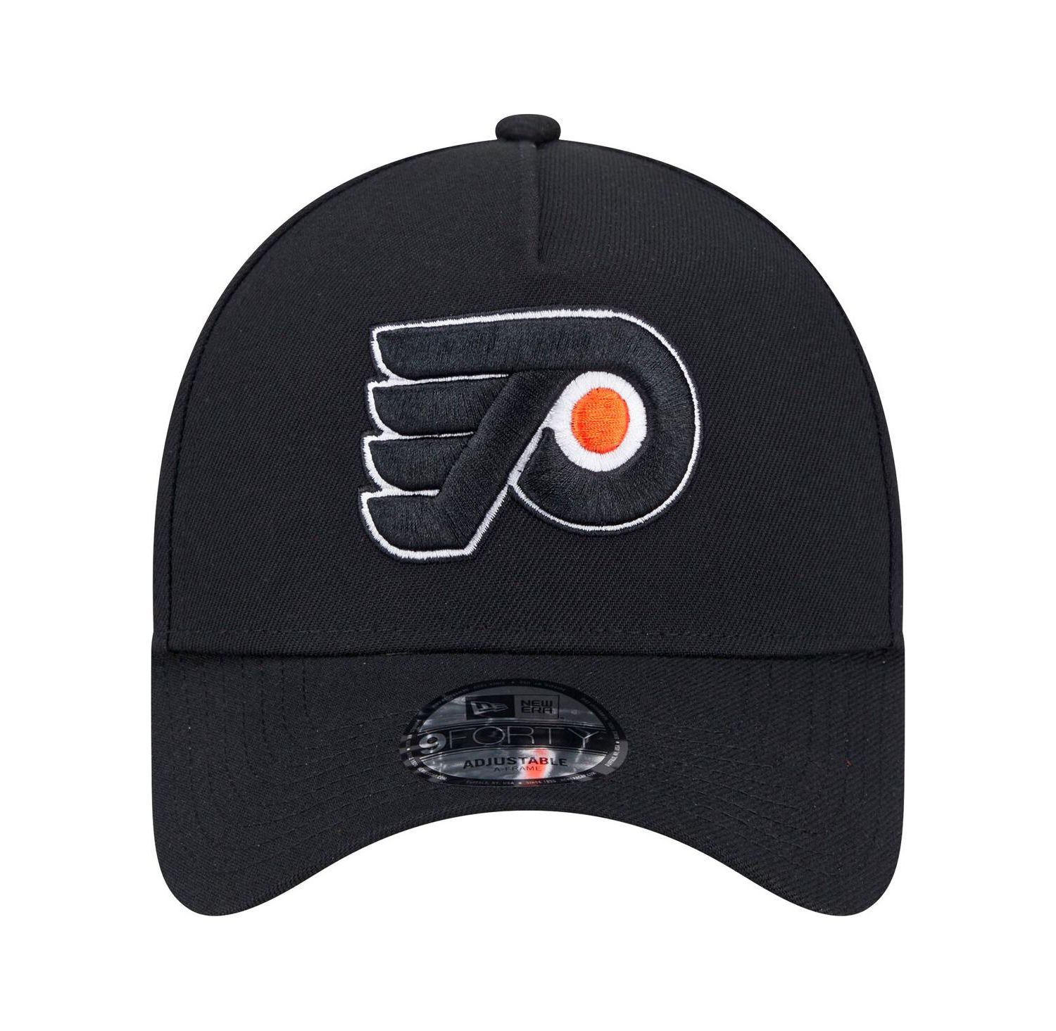 Men's Black Philadelphia Flyers Core A-Frame 9FORTY Adjustable Hat