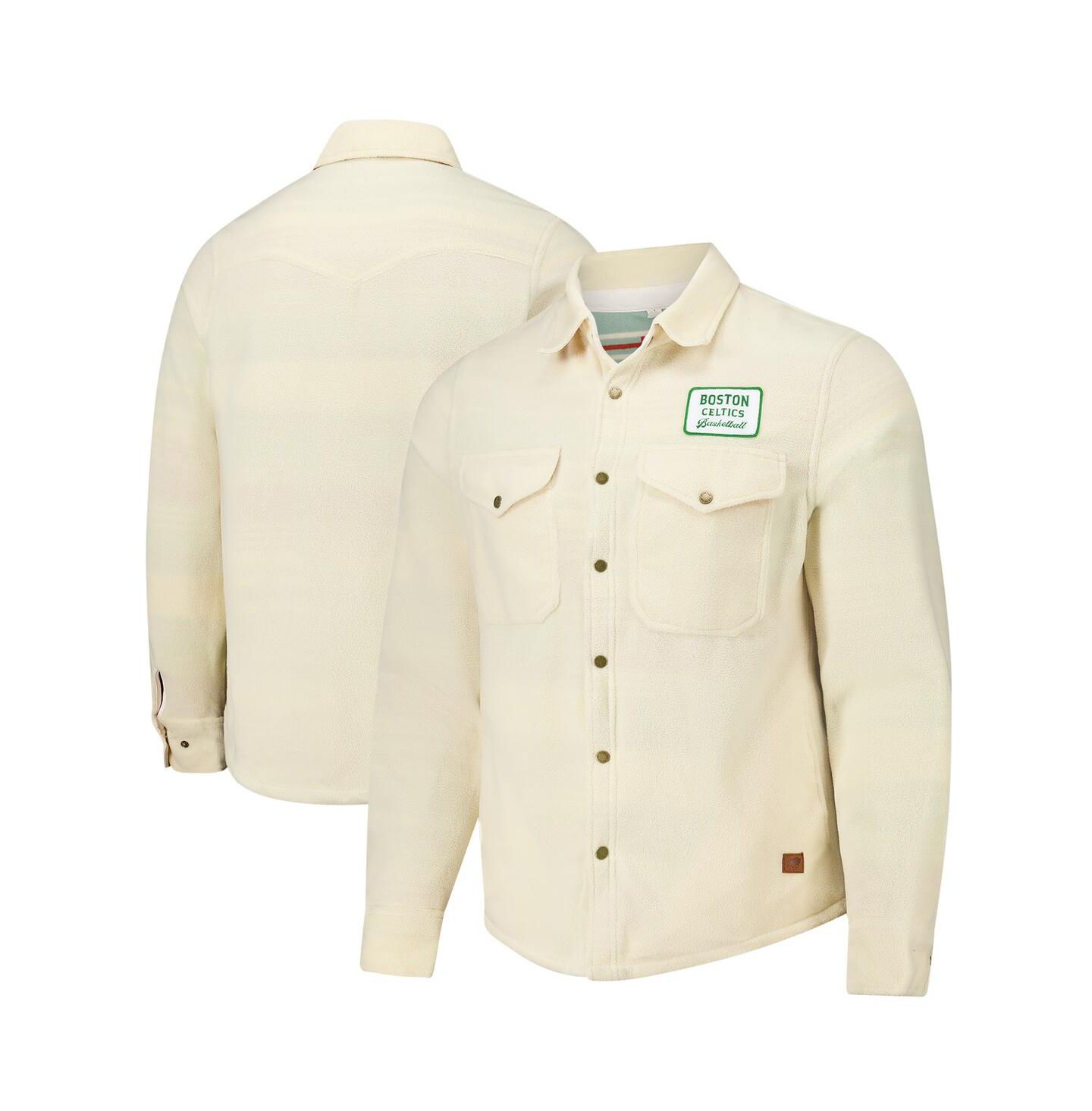 Рубашка Sportiqe Cream Boston Celtics High Country Reeves Full-Button Long Sleeve — фото 1
