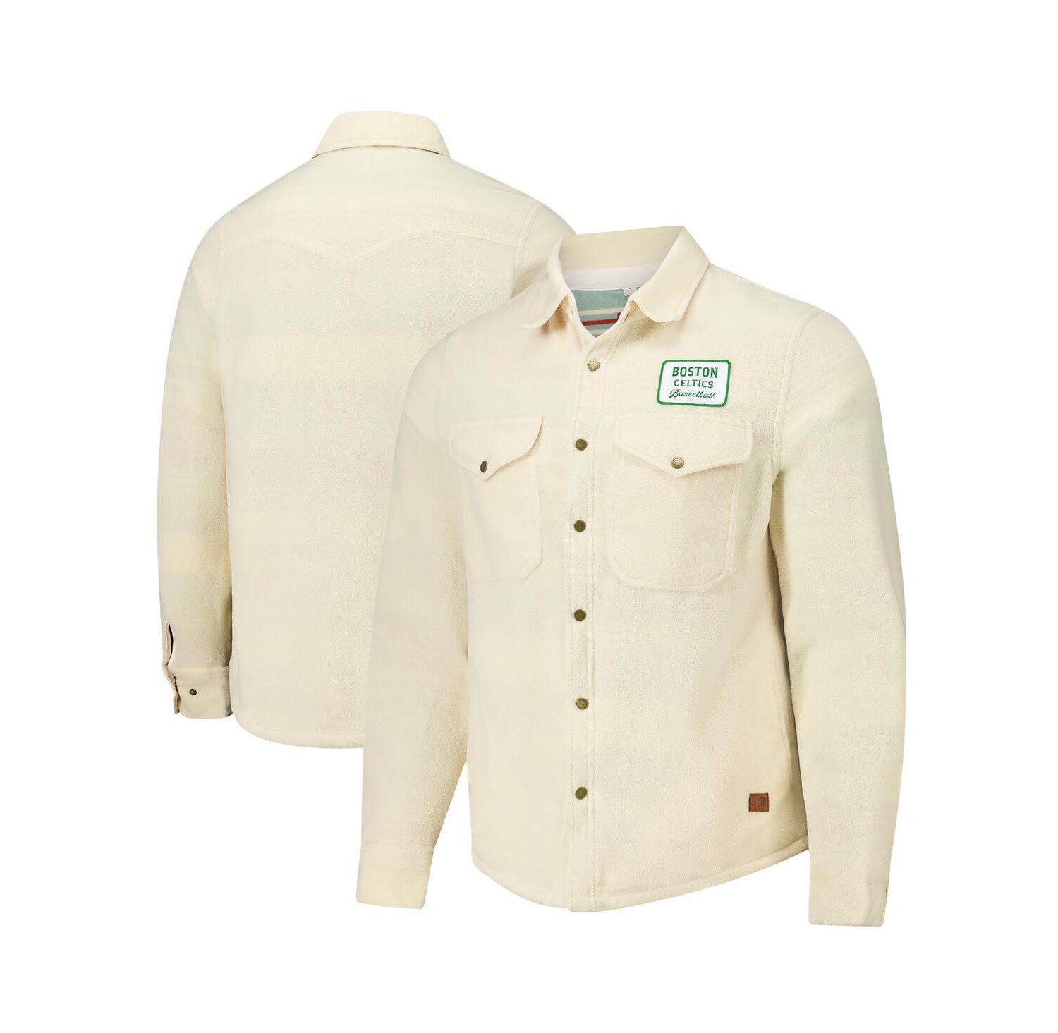 Men's and Women's Cream Boston Celtics High Country Reeves Full-Button Long Sleeve Shirt