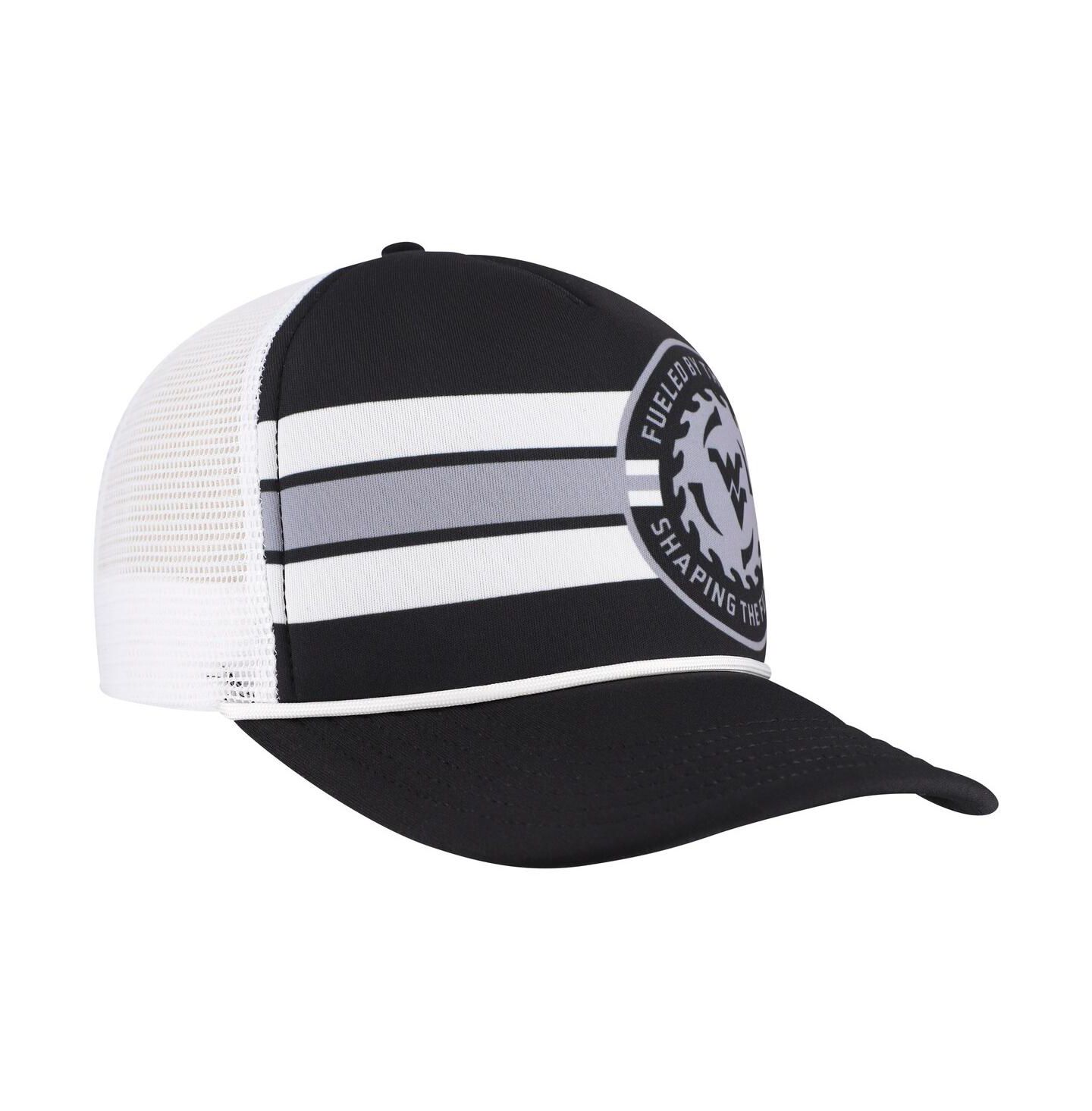 Мужская кепка Legacy Athletic Black West Virginia Mountaineers Built on Bravery Running Circle Trucker Adjustable Hat — фото 3