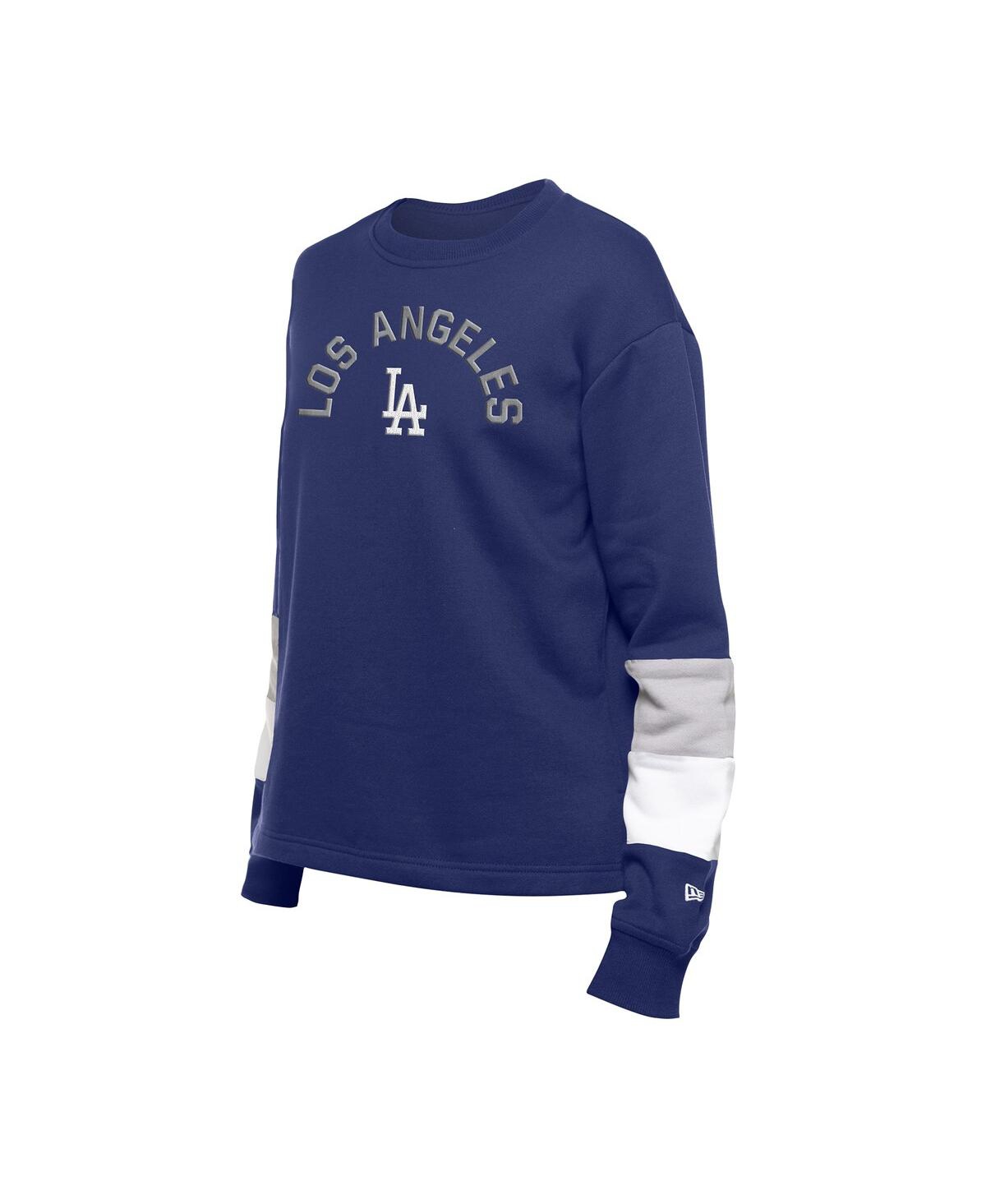 NEW ERA WOMEN'S BLUE LOS ANGELES DODGERS GAME DAY COLOR PULLOVER SWEATSHIRT 