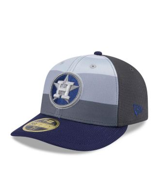 New Era - Men's Gray/Navy Houston Astros 2025 Batting Practice Low 59FIFTY Fitted Hat