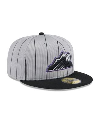 Men's Gray/Black Colorado Rockies 2025 Batting Practice 59FIFTY Fitted Hat
