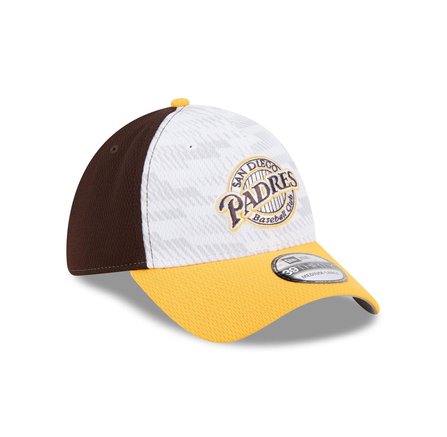 Men's Brown/Gold San Diego Padres 2025 MLB Clubhouse 39THIRTY Flex Hat