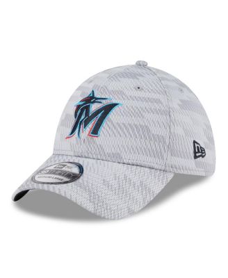 Men's Gray Miami Marlins 2025 MLB Clubhouse 39THIRTY Flex Hat