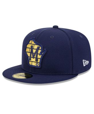 New Era - Men's Navy Milwaukee Brewers 2025 MLB Clubhouse 59FIFTY Fitted Hat