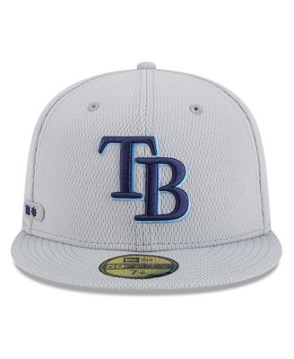Men's Gray Tampa Bay Rays 2025 MLB Clubhouse 59FIFTY Fitted Hat
