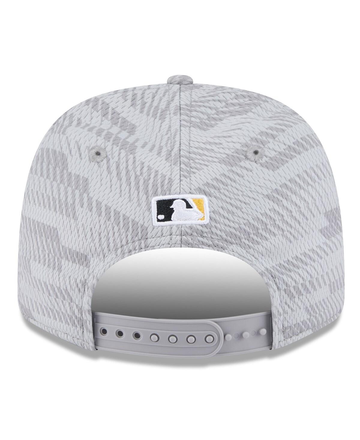 NEW ERA MEN'S GRAY PITTSBURGH PIRATES 2025 MLB CLUBHOUSE 9SEVENTY STRETCH-SNAP HAT 