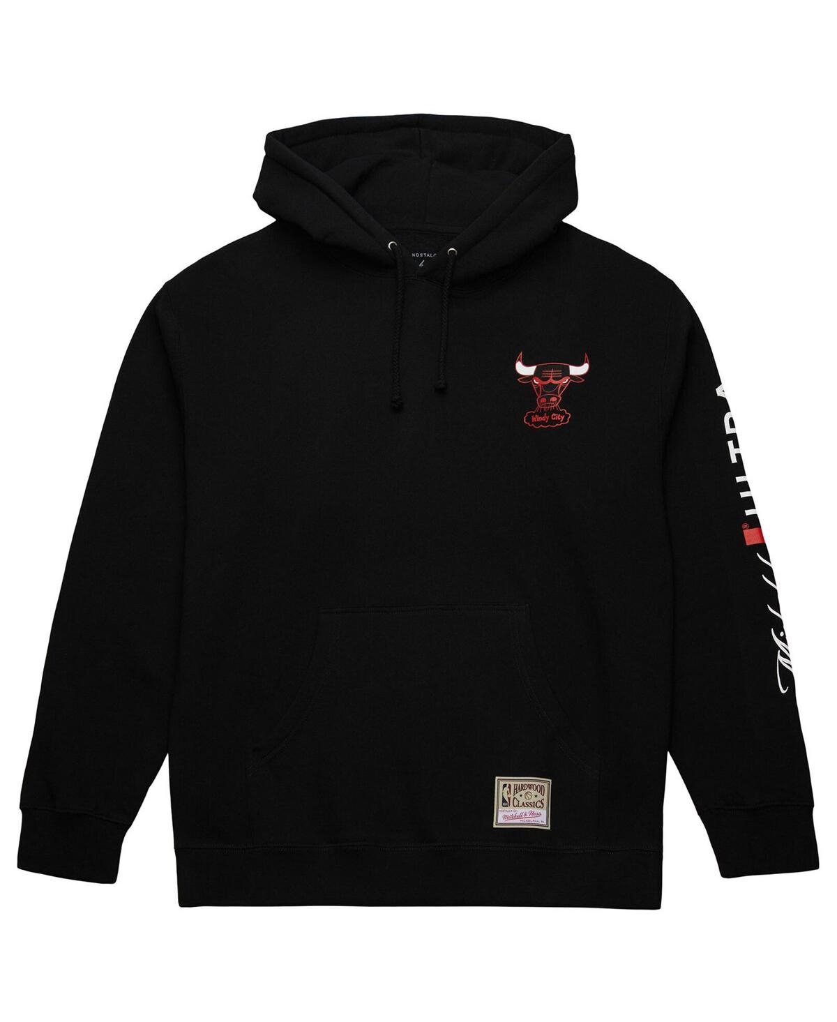Mitchell & Ness Men's Black Chicago Bulls Nba X Michelob Ultra Swish Sip Pullover Hoodie In Black