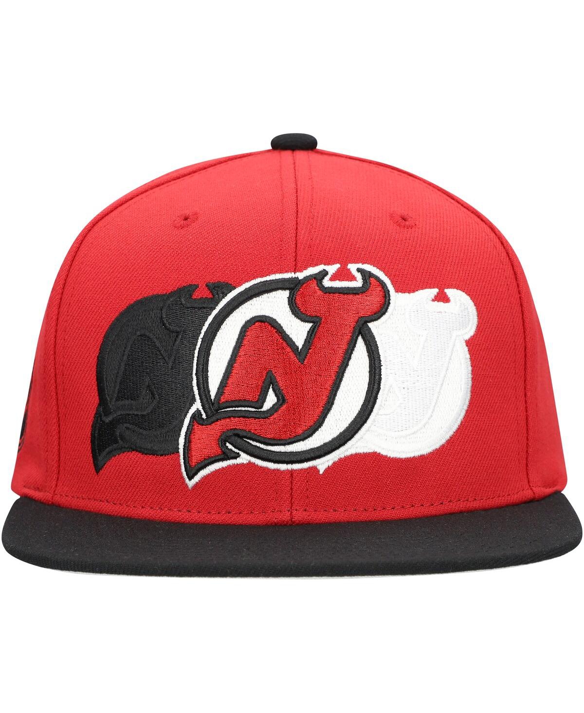 Mitchell & Ness Men's Red New Jersey Devils Soul Triple Up Snapback Hat In Red