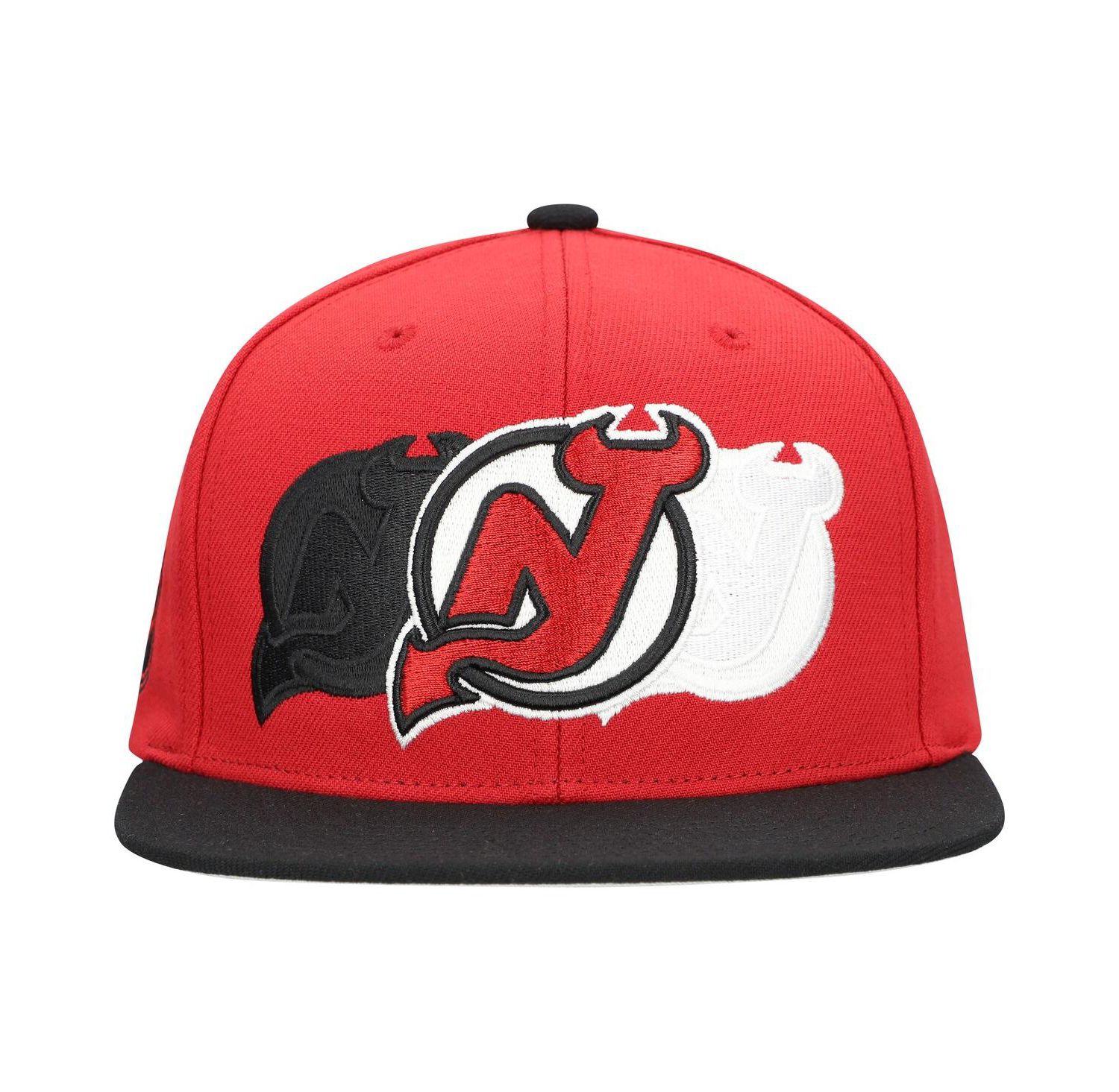 Men's Red New Jersey Devils Soul Triple Up Snapback Hat