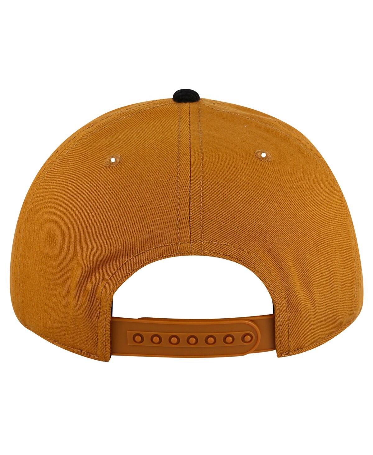 AMERICAN NEEDLE MEN'S TAN/BLACK CAROLINA HURRICANES BURNETT ADJUSTABLE HAT 