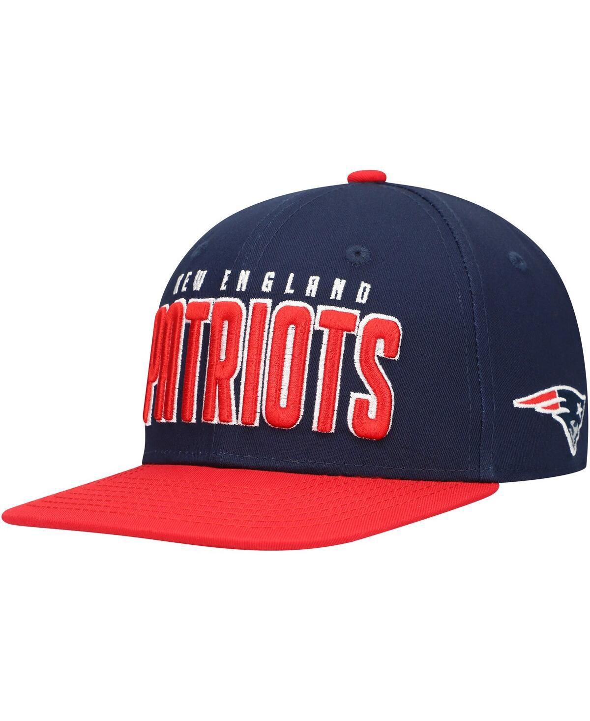 Preschool Navy/Red New England Patriots Lock Up Snapback Hat - Navy, Red