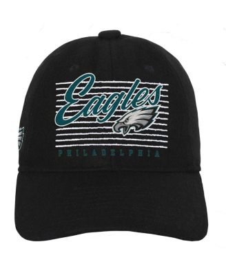 Big Boys and Girls Black Philadelphia Eagles Retro Wooly Adjustable Hat