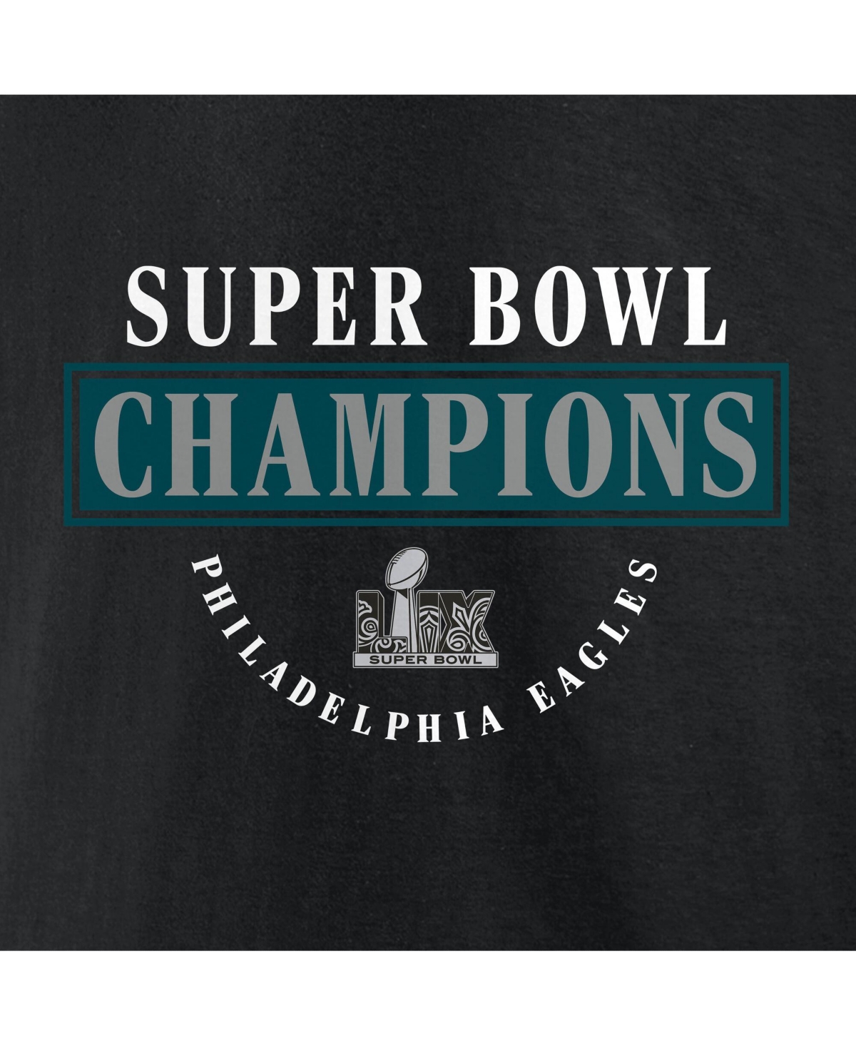 Fanatics Men's Black Philadelphia Eagles Super Bowl Lix Champions Four Piece Multi Hit Pullover Hoodie In Black