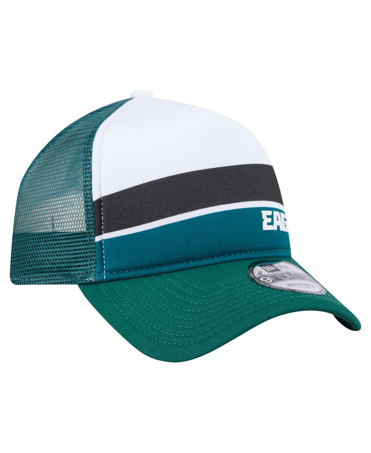 Shop New Era Big Boys And Girls Midnight Green Philadelphia Eagles Sport Night Color Block 9forty A-frame Trucker