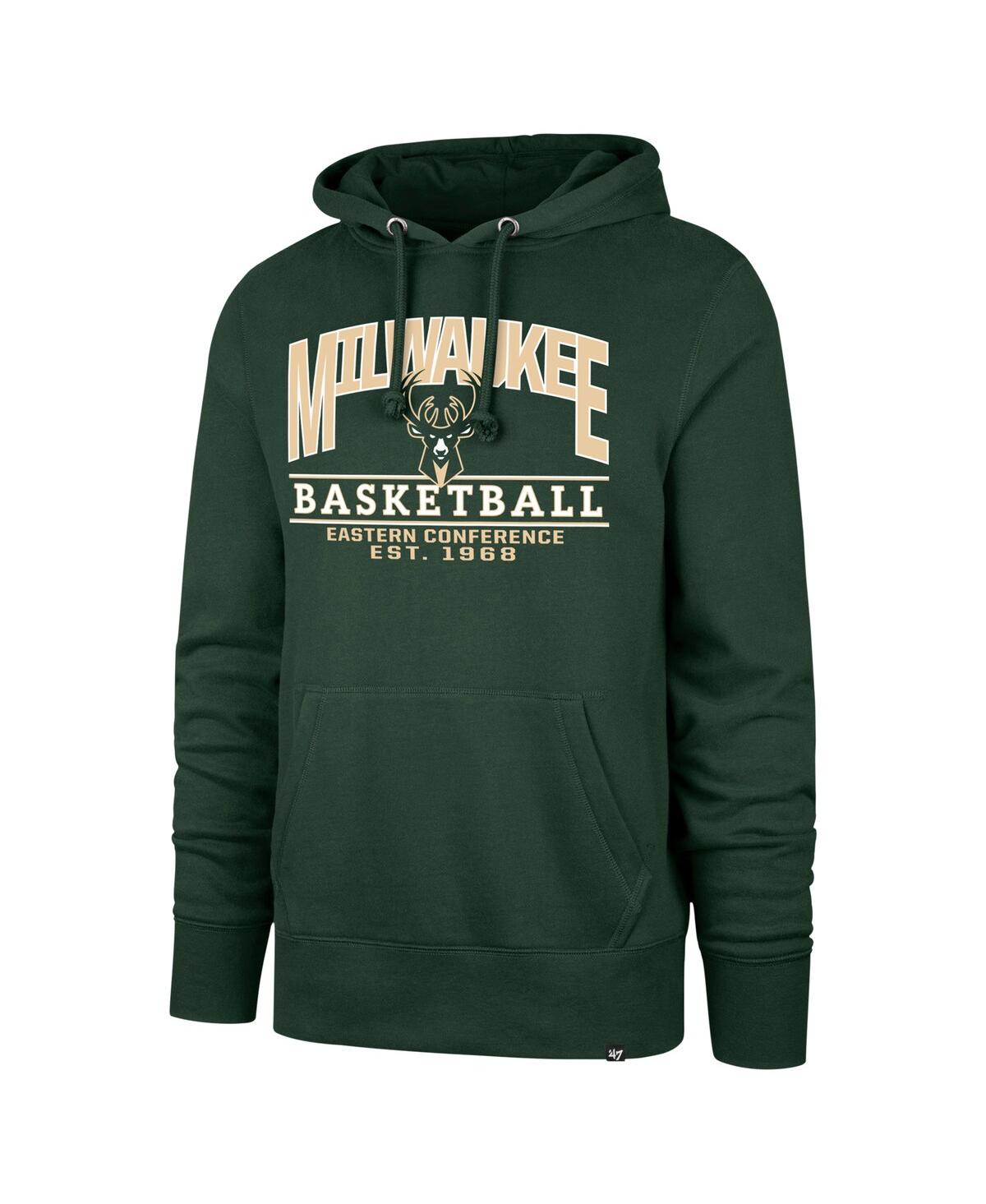 47 Brand Men's And Women's Hunter Green Milwaukee Bucks Good Call Headline Pullover Hoodie In Hunter Green