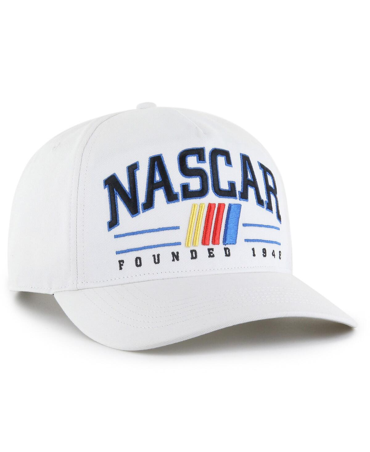 47 BRAND MEN'S WHITE NASCAR MERCHANDISE ROSCOE HITCH ADJUSTABLE HAT 