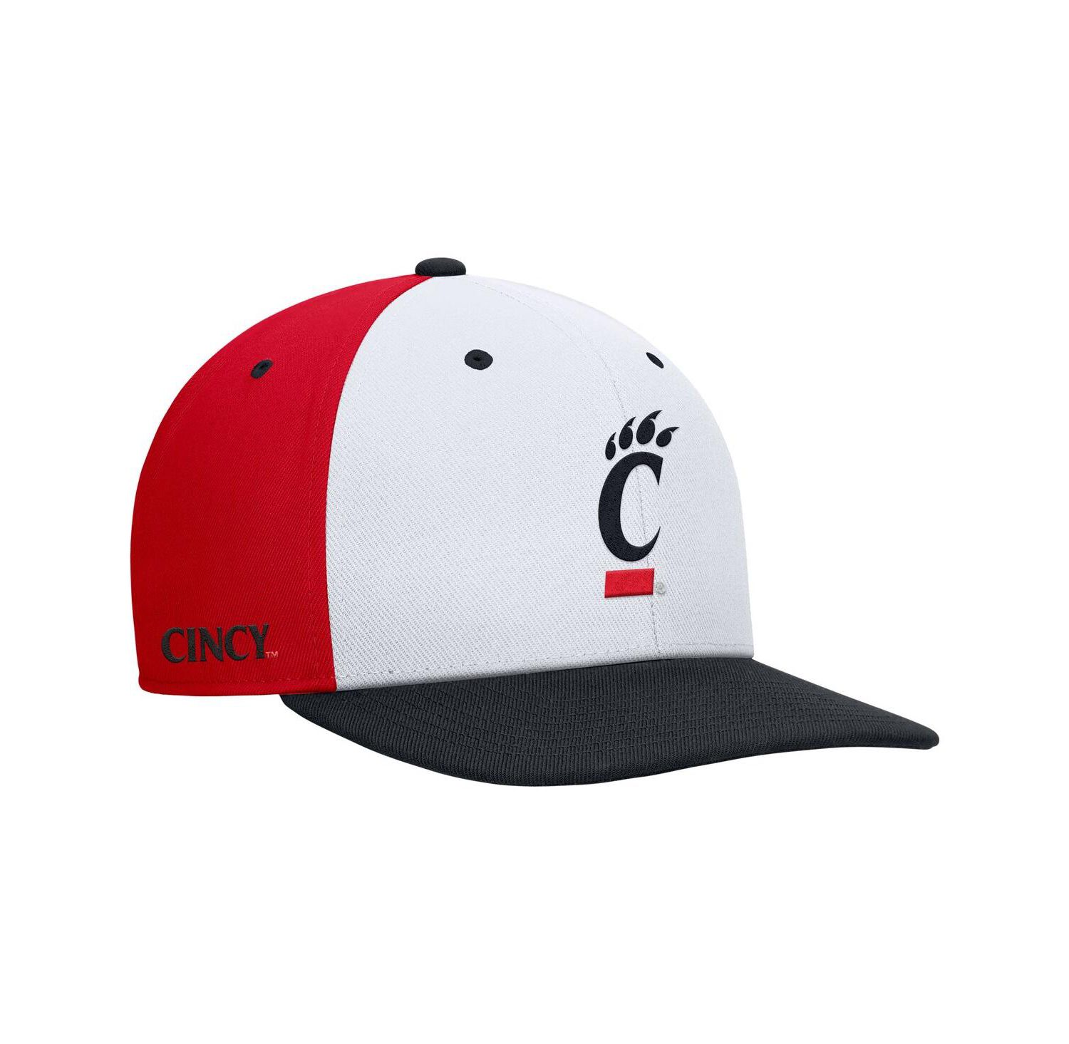Men's White/Red Cincinnati Bearcats Pro Performance Snapback Hat