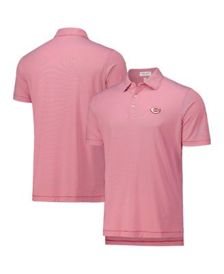 Peter Millar - Men's Red Cincinnati Reds Jubilee Stripe Stretch Jersey Polo