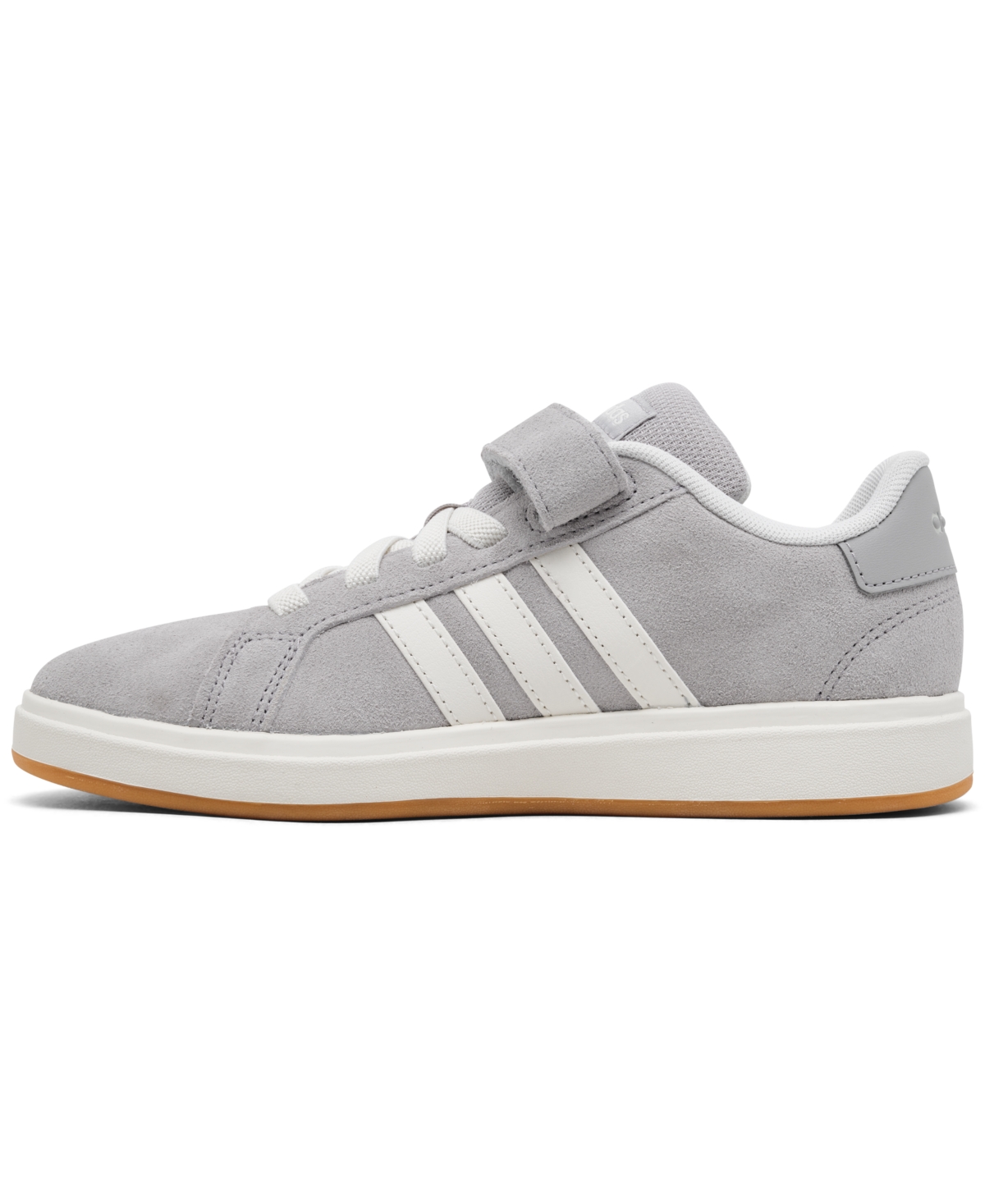 Adidas Originals Little Kids Grand Court 00s Fastening Strap Casual Sneakers From Finish Line In Gray