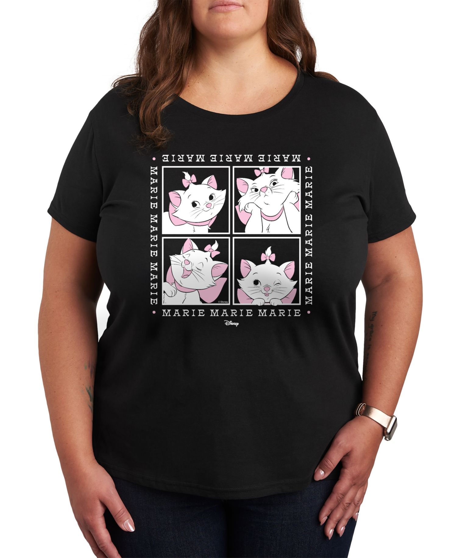 Trendy Plus Size The Aristocrats Marie Graphic Crew Neck T-Shirt