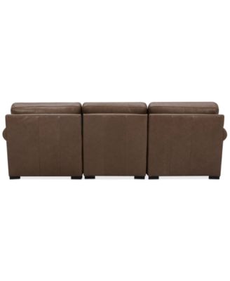 Radley Roll Arm 104" 3-Pc. Leather Sectional, Exclusively at Macy's