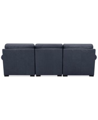 Radley Roll Arm 104" 3-Pc. Leather Sectional