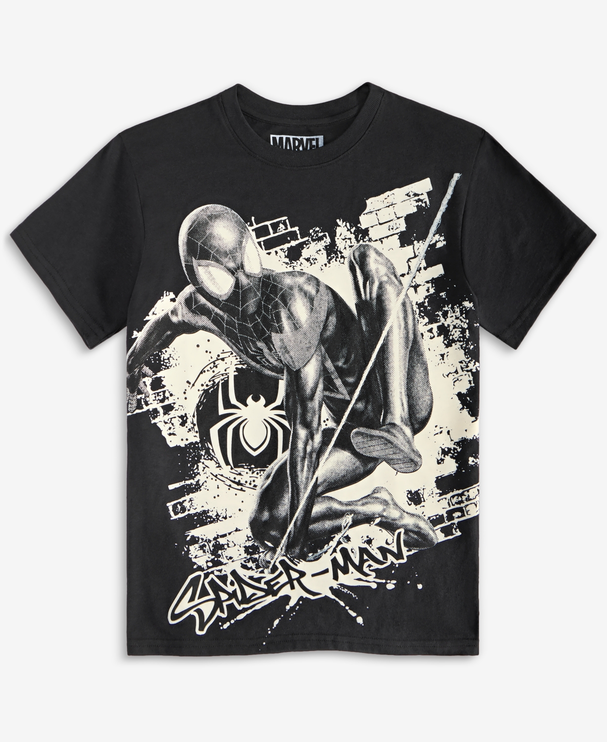 Spider-man Big Boys Miles Morales Jumbo Graphic Short-sleeve T-shirt