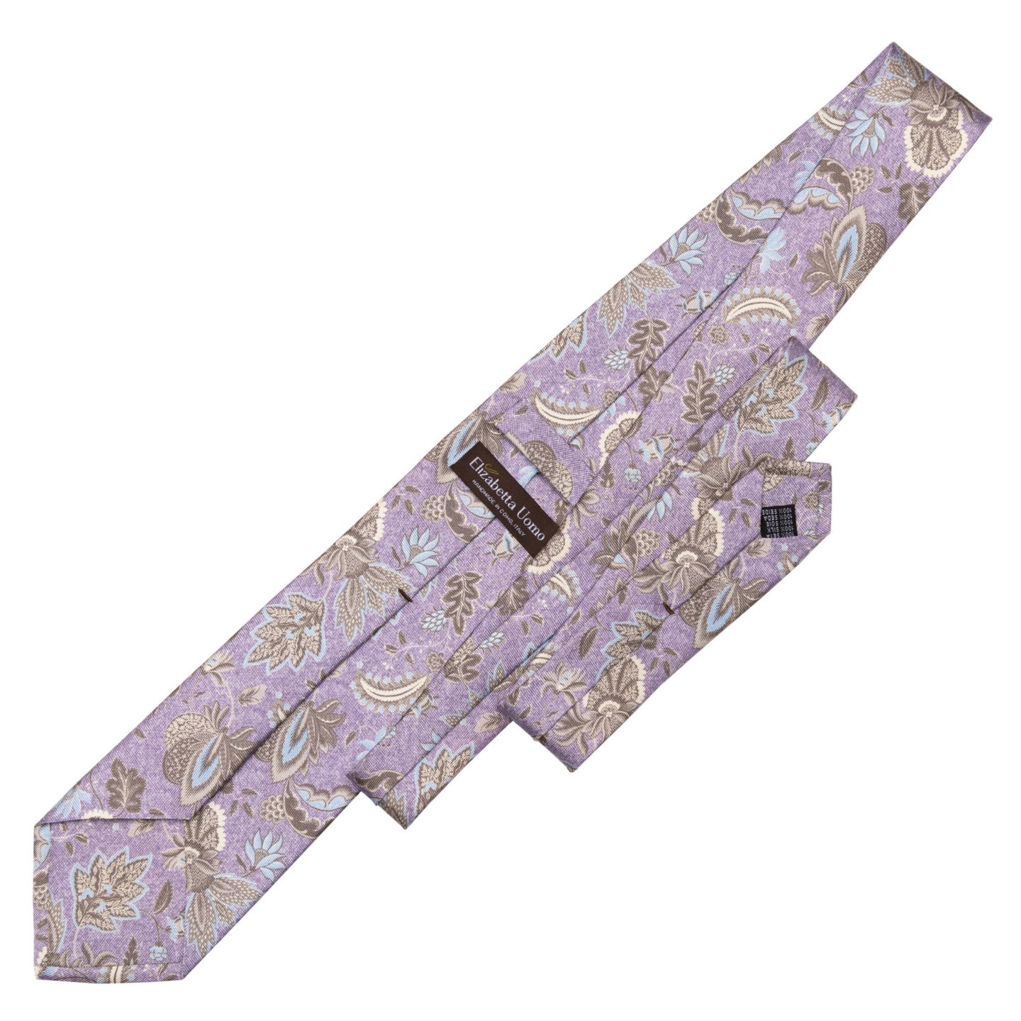 Мужские галстуки Elizabetta Medici - Printed Silk Tie for Men, цвет: Лавандовый — фото 2