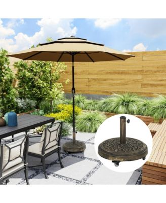 Patio Umbrella Base, 46 lbs Umbrella Sd with Wheels,