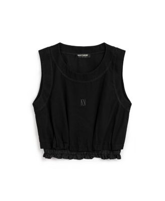 Women's Crop Top with Printed Detail