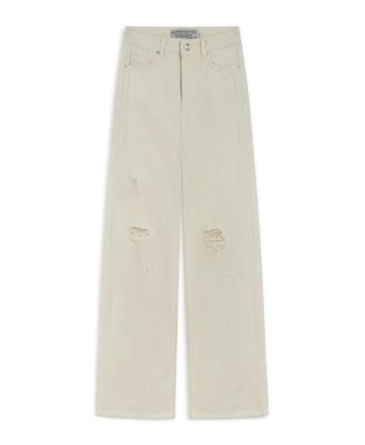 Women's Stone Detailed Wide Leg Jeans