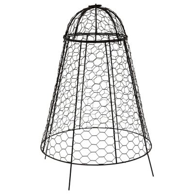 Chicken Wire Plant Protector Cage - Garden Cloche with Removable Cover - 6 Pack - Protects from Rabbits and Animals