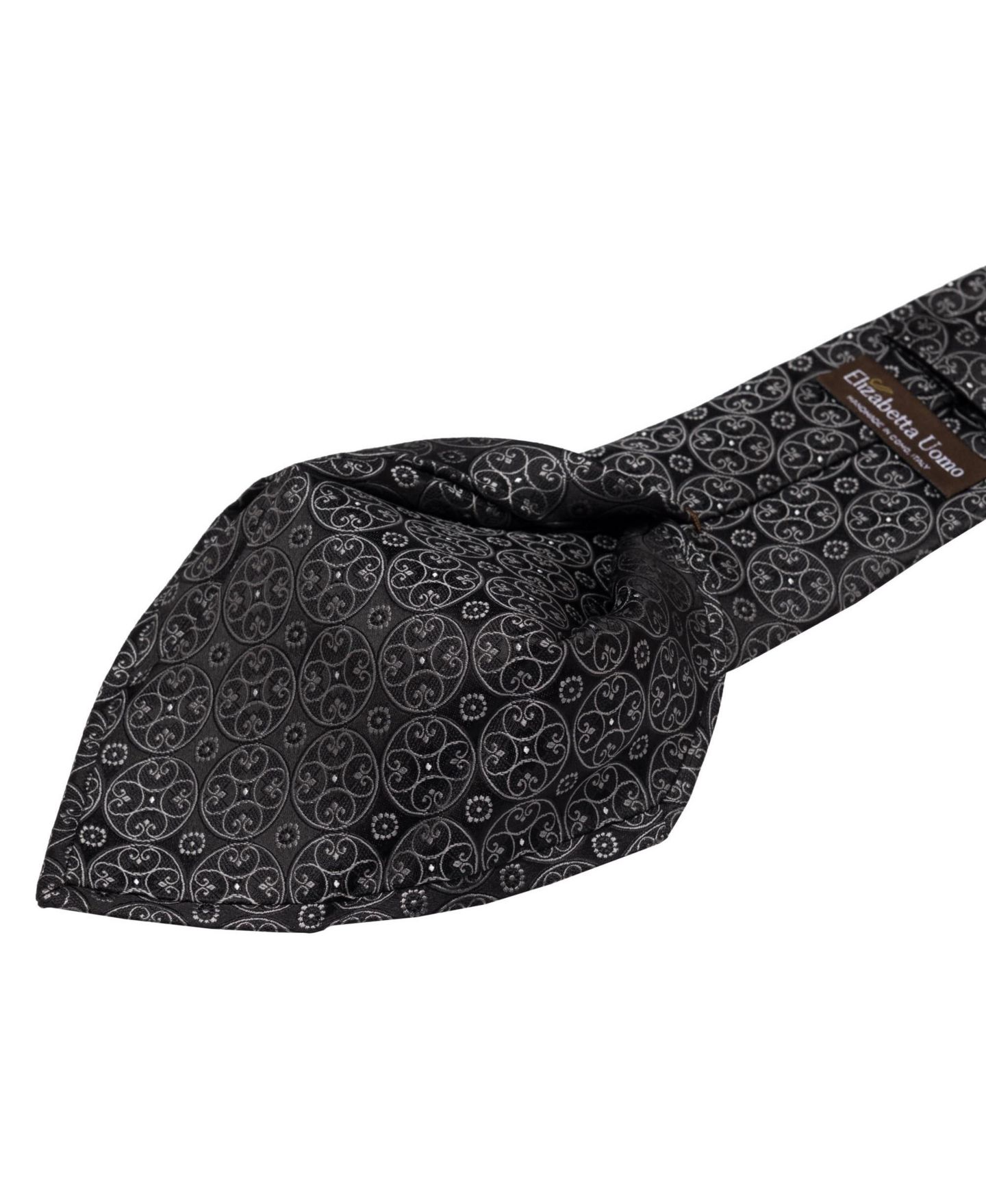 Галстуки Elizabetta Big & Tall Palladio Silk Jacquard Tie, цвет: Чёрный — фото 5