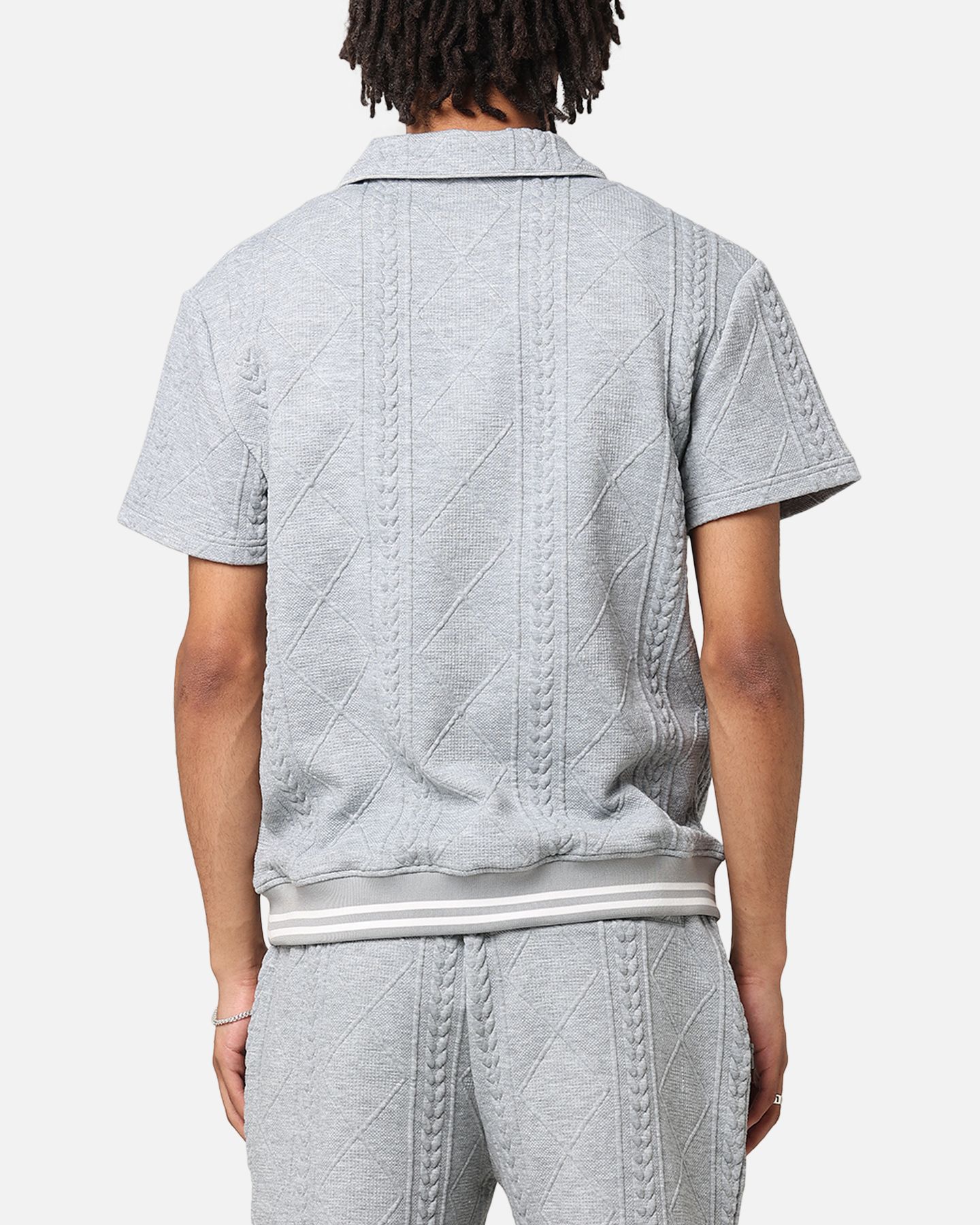 Мужская рубашка XXIII Danny Knit Polo Shirt- Grey, M, цвет: Серый — фото 2